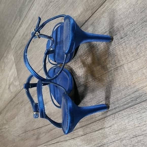 Lauren Ralph Lauren Women's Heels Size 6B Blue Abita Strappy Jeweled - Picture 3 of 7